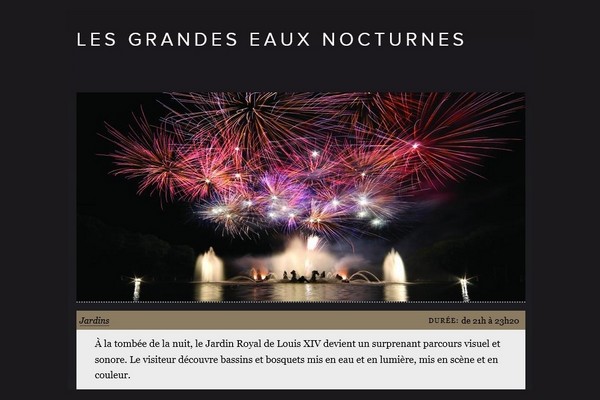 Lire la suite à propos de l’article Les Eaux Nocturnes de Versailles