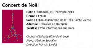 concert de noel 2014